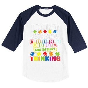 I Don't Speak Much Because I'm Brilliant Autism Awareness Baseball Sleeve Shirt