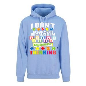 I Don't Speak Much Because I'm Brilliant Autism Awareness Unisex Surf Hoodie