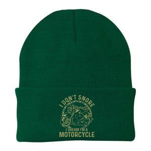 I Dont Snore I Dream Im A Motorcycle Funny Snoring Biker Knit Cap Winter Beanie