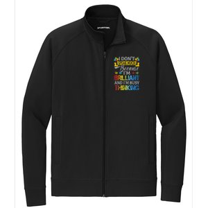 I Don't Speak Much Because I'm Brilliant Autism Awareness Stretch Full-Zip Cadet Jacket