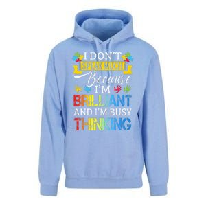 I Don't Speak Much Because I'm Brilliant Autism Awareness Unisex Surf Hoodie