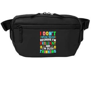 I Dont Speak Much Brilliant Autism Autistic Great Gift Crossbody Pack