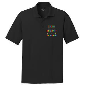 I Don't Speak Much Because I'm Brilliant Tee Autism Day Gift PosiCharge RacerMesh Polo