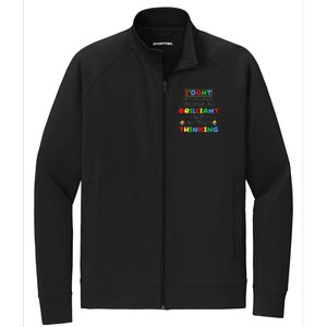 I Don't Speak Much Because I'm Brilliant Tee Autism Day Gift Stretch Full-Zip Cadet Jacket