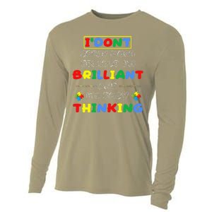 I Don't Speak Much Because I'm Brilliant Tee Autism Day Gift Cooling Performance Long Sleeve Crew