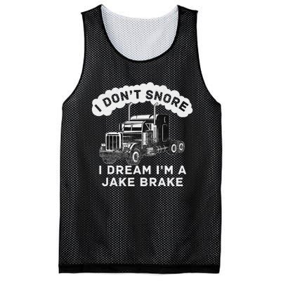 I Don't Snore I Dream I'm A Jake Brake Trucker Mesh Reversible Basketball Jersey Tank