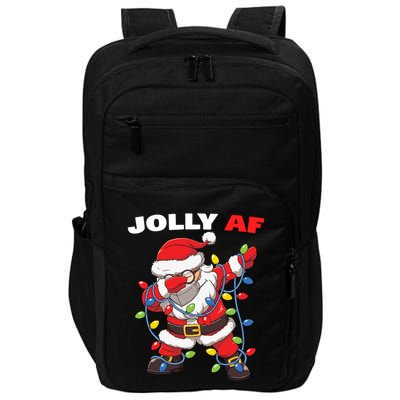Inappropriate Dabbing Santa In Face Mask Garland Jolly Af Gift Impact Tech Backpack