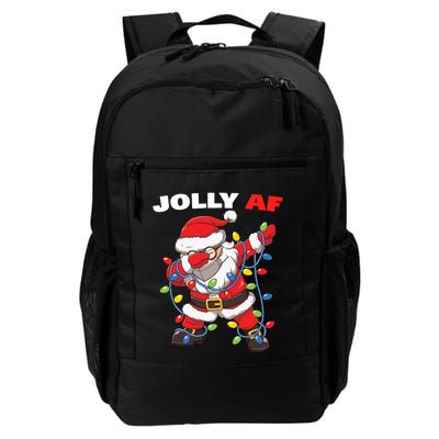 Inappropriate Dabbing Santa In Face Mask Garland Jolly Af Gift Backpack