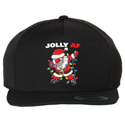 Inappropriate Dabbing Santa In Face Mask Garland Jolly Af Gift Wool Snapback Cap