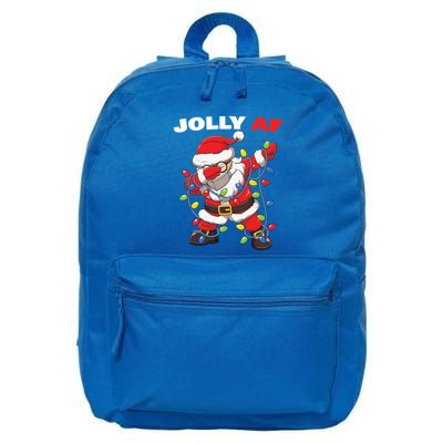 Inappropriate Dabbing Santa In Face Mask Garland Jolly Af Gift 16 in Basic Backpack