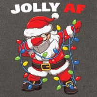 Inappropriate Dabbing Santa In Face Mask Garland Jolly Af Gift Cotton Canvas Backpack