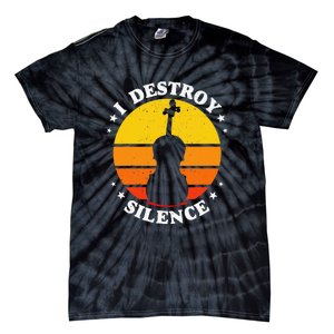 I Destroy Silence Cello Cellist Orchestra String Musician Tie-Dye T-Shirt