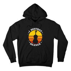 I Destroy Silence Cello Cellist Orchestra String Musician Tall Hoodie