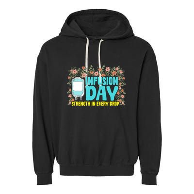 Infusion Day Spoonie Chronic Illness Awareness Support Gift Garment-Dyed Fleece Hoodie
