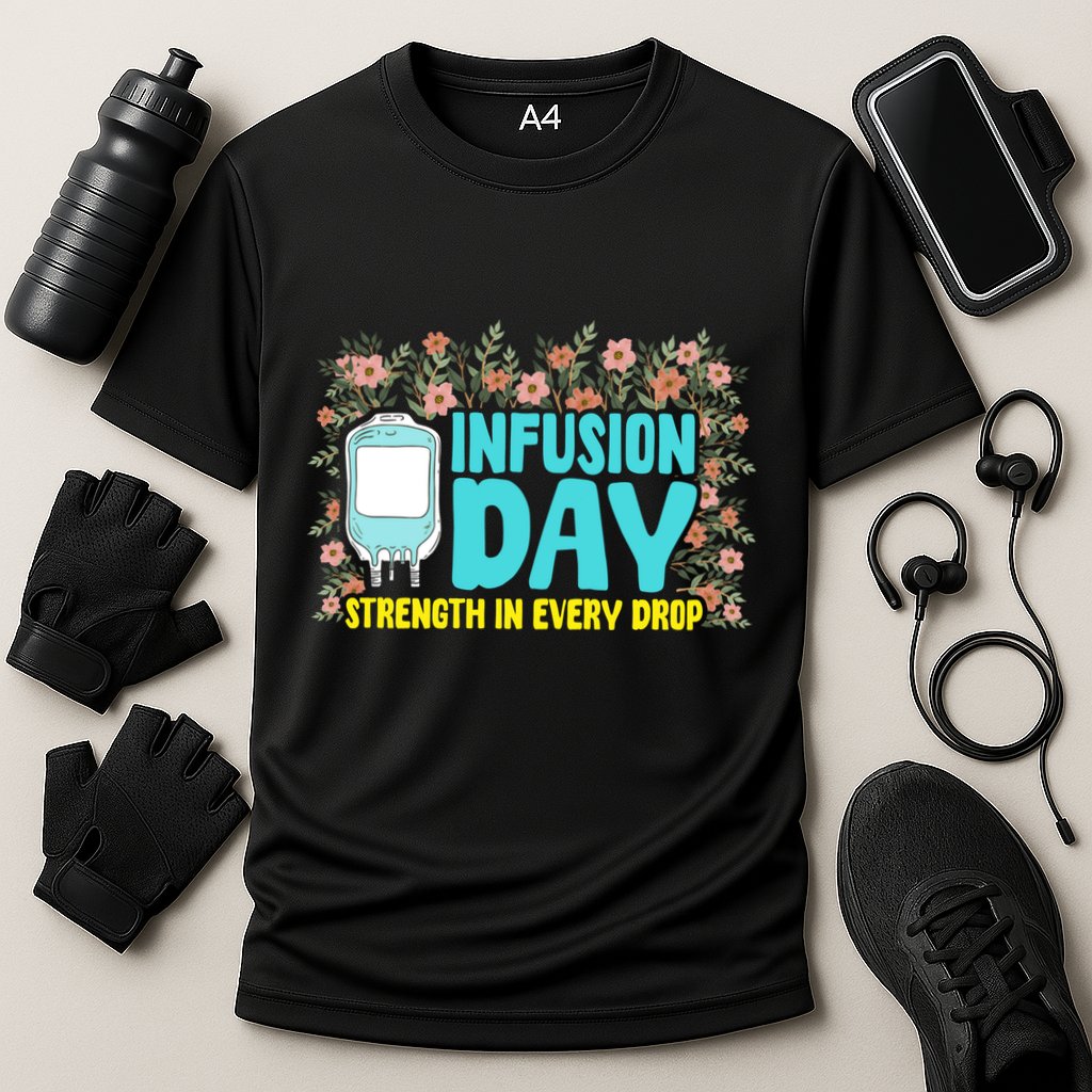 Infusion Day Spoonie Chronic Illness Awareness Support Gift Cooling Performance Crew T-Shirt