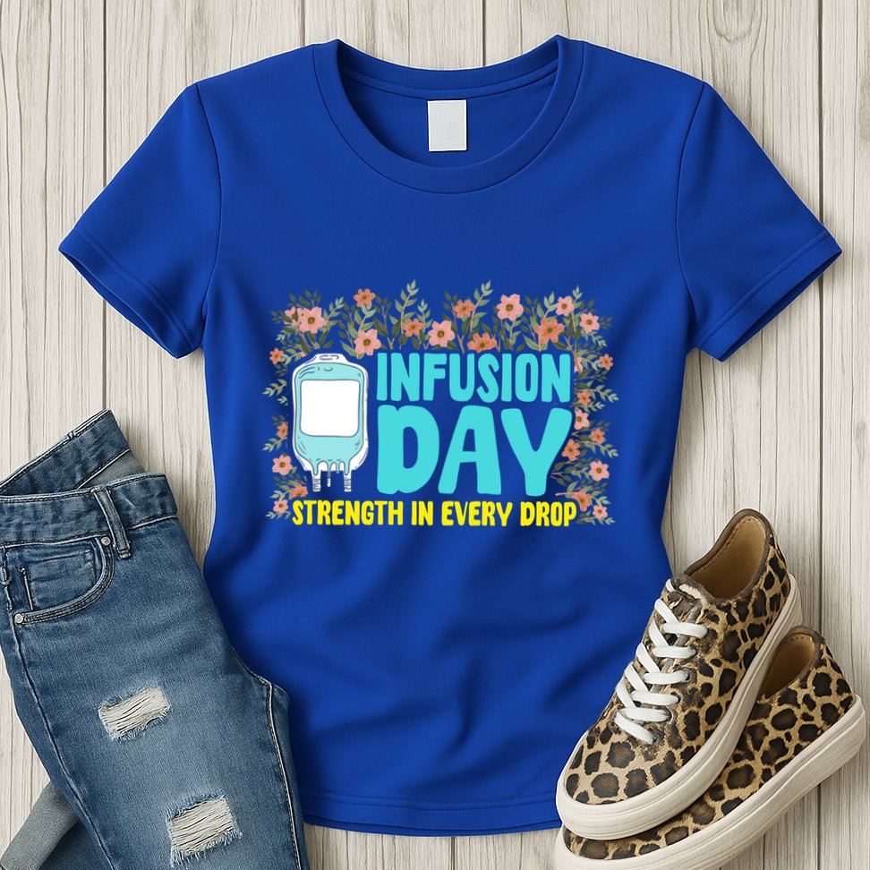 Infusion Day Spoonie Chronic Illness Awareness Support Gift Womens T-Shirt