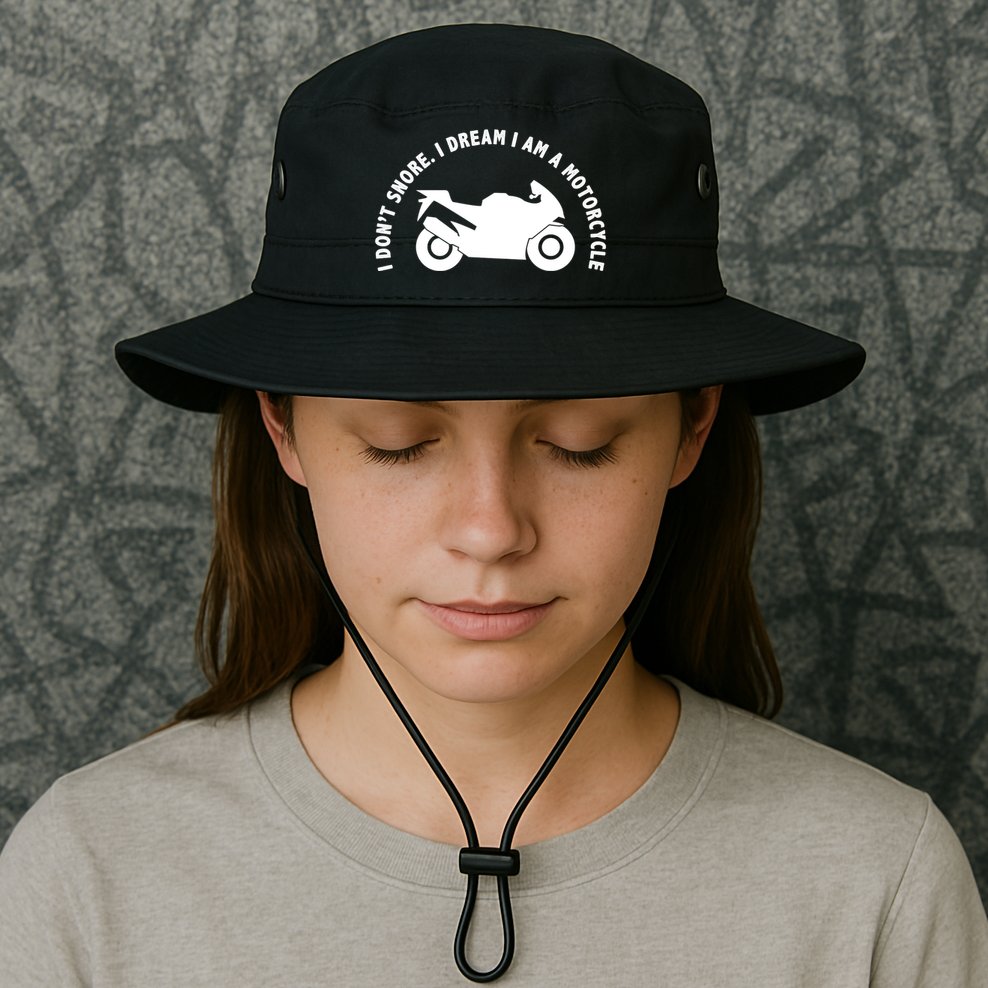 I Don't Snore I Dream I Am A Motorcycle Bucket Hat