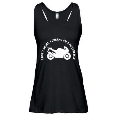 I Don't Snore I Dream I Am A Motorcycle Ladies Essential Flowy Tank