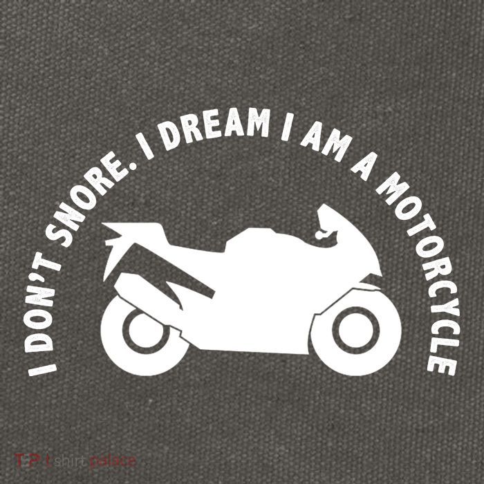 I Don't Snore I Dream I Am A Motorcycle Cotton Canvas Backpack