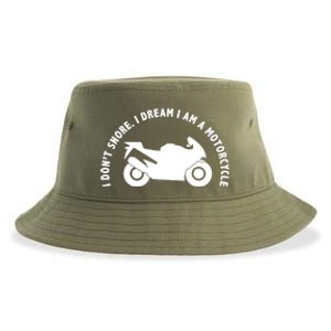 I Don't Snore I Dream I Am A Motorcycle Sustainable Bucket Hat