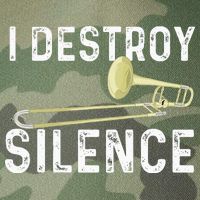 I Destroy Silence Trombonist Trombone Player Marching Band Legacy Tie Dye Trucker Hat