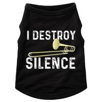I Destroy Silence Trombonist Trombone Player Marching Band Doggie Tank