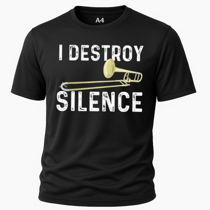 I Destroy Silence Trombonist Trombone Player Marching Band Performance Shirt
