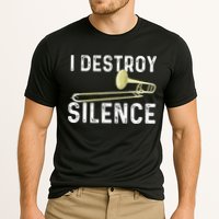 I Destroy Silence Trombonist Trombone Player Marching Band Performance Shirt