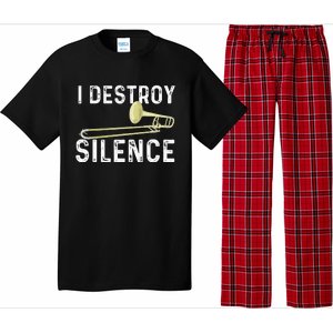 I Destroy Silence Trombonist Trombone Player Marching Band Pajama Set