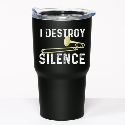 I Destroy Silence Trombonist Trombone Player Marching Band Tumbler