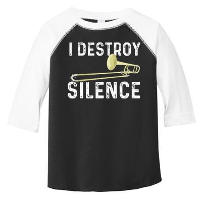 I Destroy Silence Trombonist Trombone Player Marching Band Toddler Fine Jersey T-Shirt