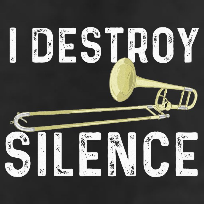 I Destroy Silence Trombonist Trombone Player Marching Band Microfiber Hand Towel