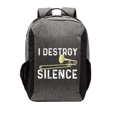 I Destroy Silence Trombonist Trombone Player Marching Band Vector Backpack