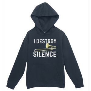 I Destroy Silence Trombonist Trombone Player Marching Band Urban Pullover Hoodie