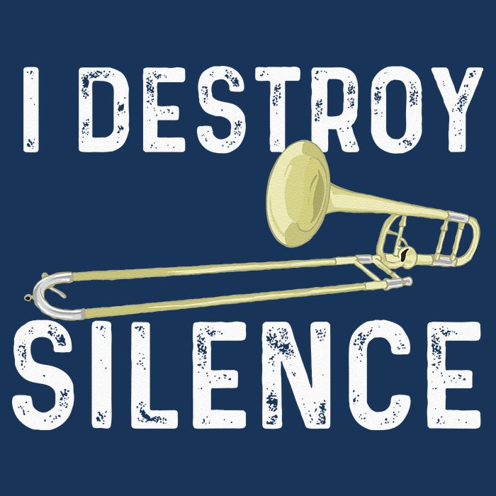 I Destroy Silence Trombonist Trombone Player Marching Band Infant Baby Jersey Bodysuit
