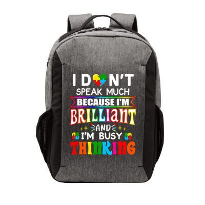 I Dont Speak Much Brilliant Autism Autistic Boys Girls Gift Vector Backpack