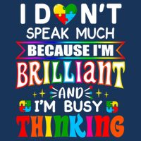 I Dont Speak Much Brilliant Autism Autistic Boys Girls Gift Hoodie