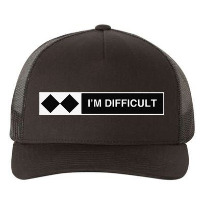 I'm Difficult Ski Snowboard Funny Snowboarding Winter Premium Yupoong Adult 5-Panel Trucker Hat