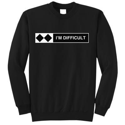 I'm Difficult Ski Snowboard Funny Snowboarding Winter Premium Sweatshirt