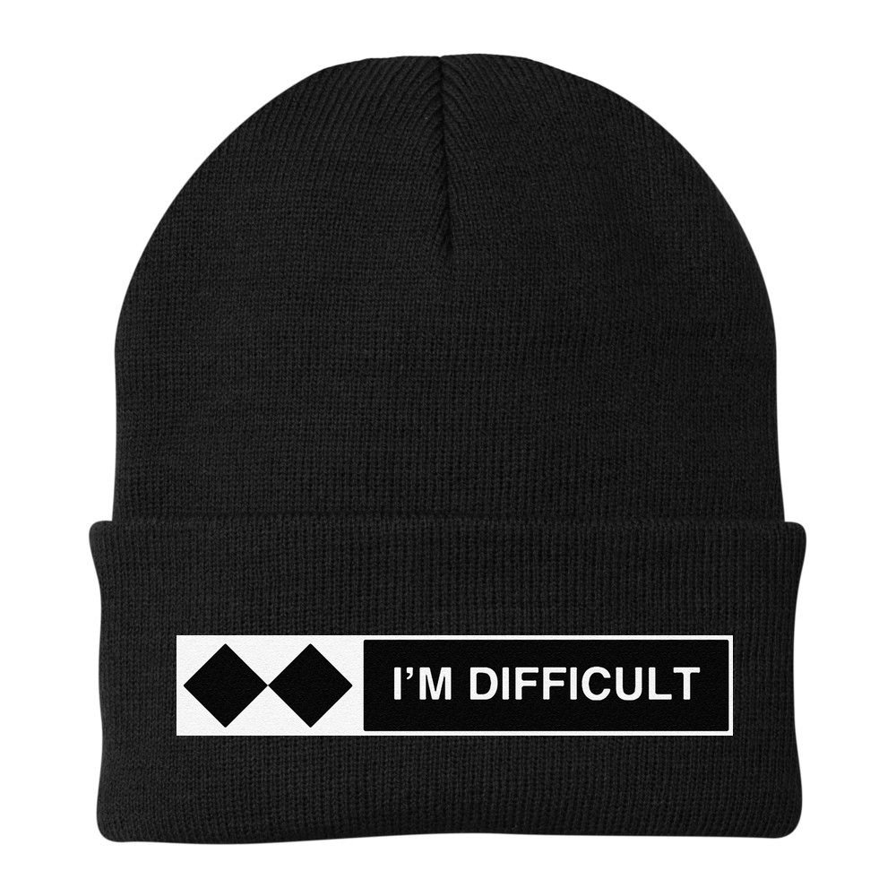 I'm Difficult Ski Snowboard Funny Snowboarding Winter Premium Beanie