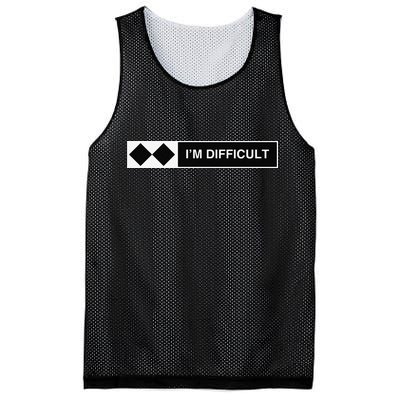 I'm Difficult Ski Snowboard Funny Snowboarding Winter Premium Mesh Reversible Basketball Jersey Tank