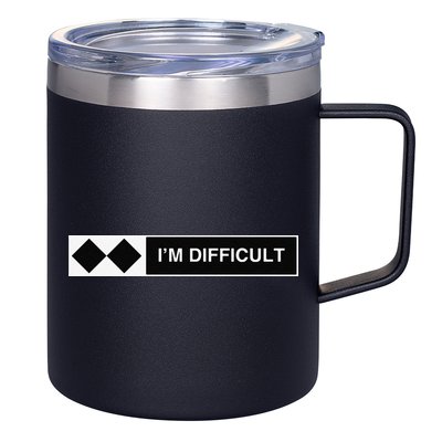 I'm Difficult Ski Snowboard Funny Snowboarding Winter Premium 12oz Stainless Steel Coffee Mug