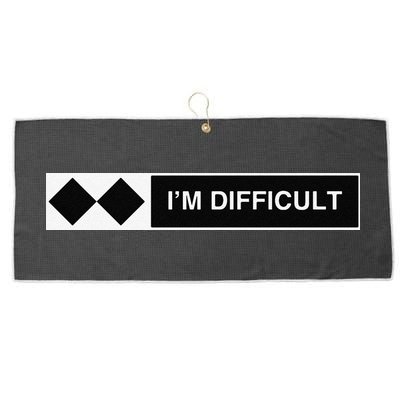 I'm Difficult Ski Snowboard Funny Snowboarding Winter Premium Large Microfiber Waffle Golf Towel