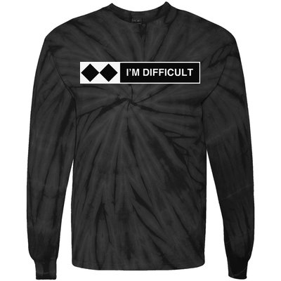 I'm Difficult Ski Snowboard Funny Snowboarding Winter Premium Tie-Dye Long Sleeve Shirt