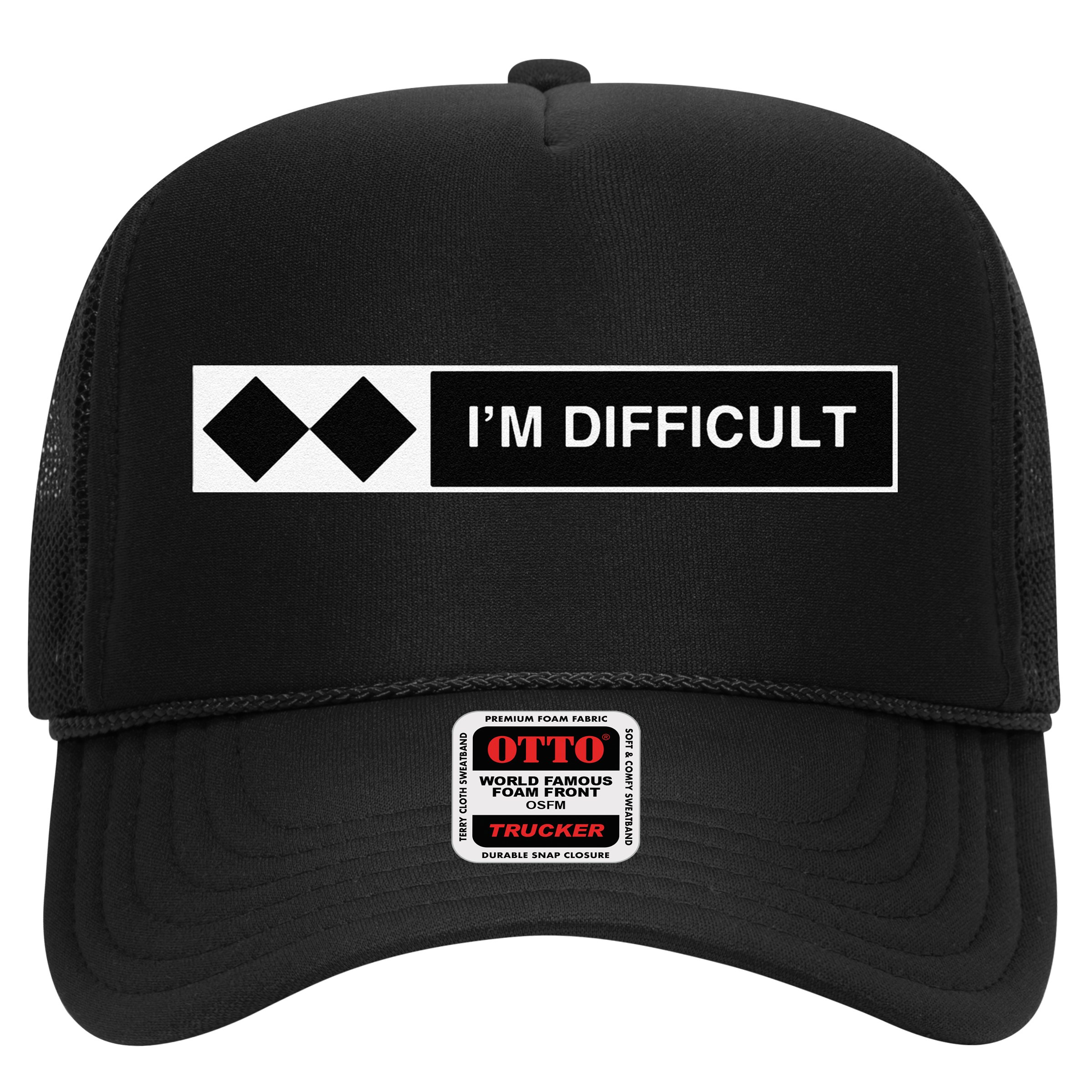 I'm Difficult Ski Snowboard Funny Snowboarding Winter Premium Hat