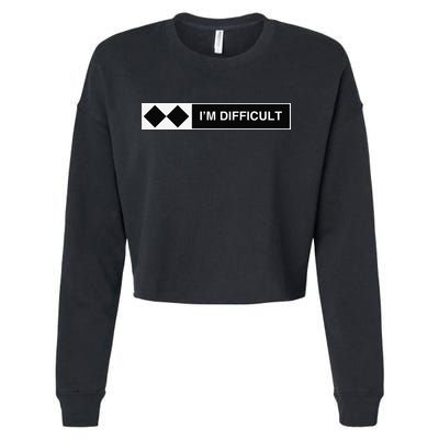 I'm Difficult Ski Snowboard Funny Snowboarding Winter Premium Cropped Pullover Crew