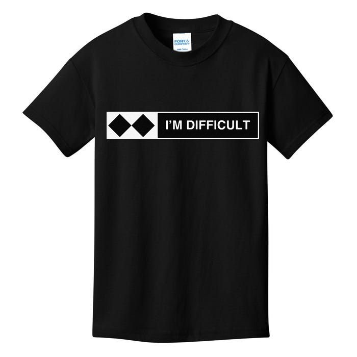 I'm Difficult Ski Snowboard Funny Snowboarding Winter Premium Kids T-Shirt