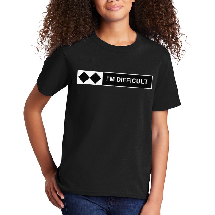 I'm Difficult Ski Snowboard Funny Snowboarding Winter Premium Kids T-Shirt