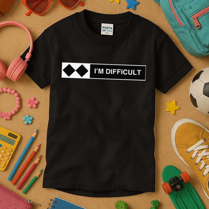 I'm Difficult Ski Snowboard Funny Snowboarding Winter Premium Kids T-Shirt