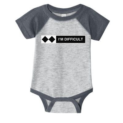 I'm Difficult Ski Snowboard Funny Snowboarding Winter Premium Infant Baby Jersey Bodysuit